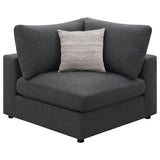 Serene Charcoal 4-Piece Upholstered Modular Sectional Sofa by Coaster at Eve Furniture