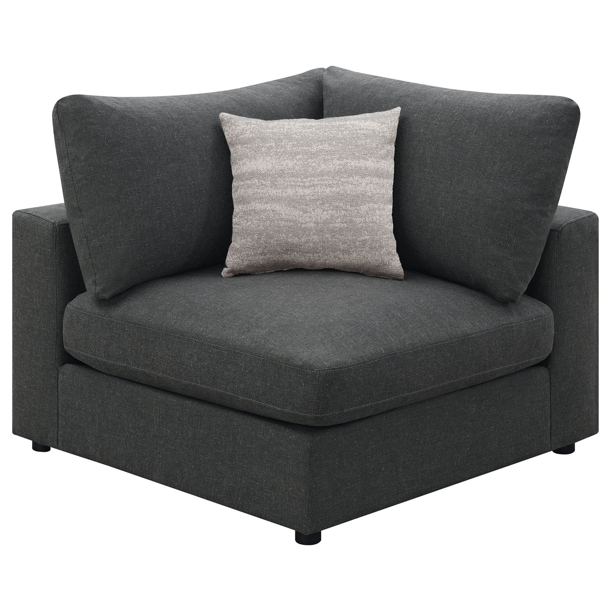 Serene Charcoal 4-Piece Upholstered Modular Sectional Sofa by Coaster at Eve Furniture