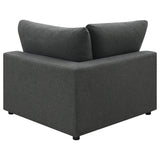 Serene Charcoal 4-Piece Upholstered Modular Sectional Sofa by Coaster at Eve Furniture