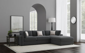 Serene Charcoal 4-Piece Upholstered Modular Sectional Sofa by Coaster at Eve Furniture