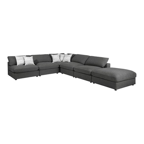 Serene Charcoal 6-Piece Upholstered Modular Sectional by Coaster at Eve Furniture