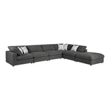 Serene Charcoal 6-Piece Upholstered Modular Sectional by Coaster at Eve Furniture