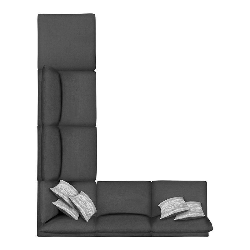 Serene Charcoal 6-Piece Upholstered Modular Sectional by Coaster at Eve Furniture
