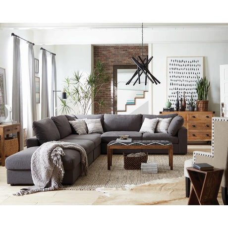 Serene Charcoal 6-Piece Upholstered Modular Sectional by Coaster at Eve Furniture