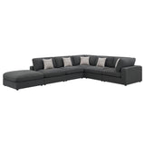 Serene Charcoal 6-Piece Upholstered Modular Sectional Sofa by Coaster at Eve Furniture
