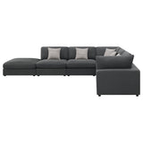 Serene Charcoal 6-Piece Upholstered Modular Sectional Sofa by Coaster at Eve Furniture