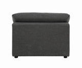 Serene Charcoal Upholstered Armless Chair by Coaster at Eve Furniture