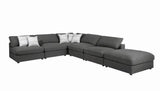 Serene Charcoal Upholstered Armless Chair by Coaster at Eve Furniture