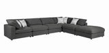 Serene Charcoal Upholstered Armless Chair by Coaster at Eve Furniture
