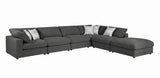 Serene Charcoal Upholstered Rectangular Ottoman by Coaster at Eve Furniture
