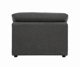 Serene Charcoal Upholstered Armless Chair