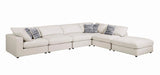 Serene Upholstered Rectangular Ottoman Beige