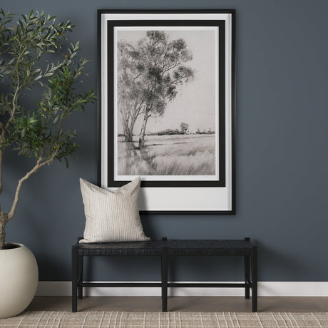 Serene View by Mercana Studio a Hand Embellished Textured Framed Art Print Matted under Glass by Mercana at Eve Furniture