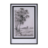 Serene View by Mercana Studio a Hand Embellished Textured Framed Art Print Matted under Glass by Mercana at Eve Furniture