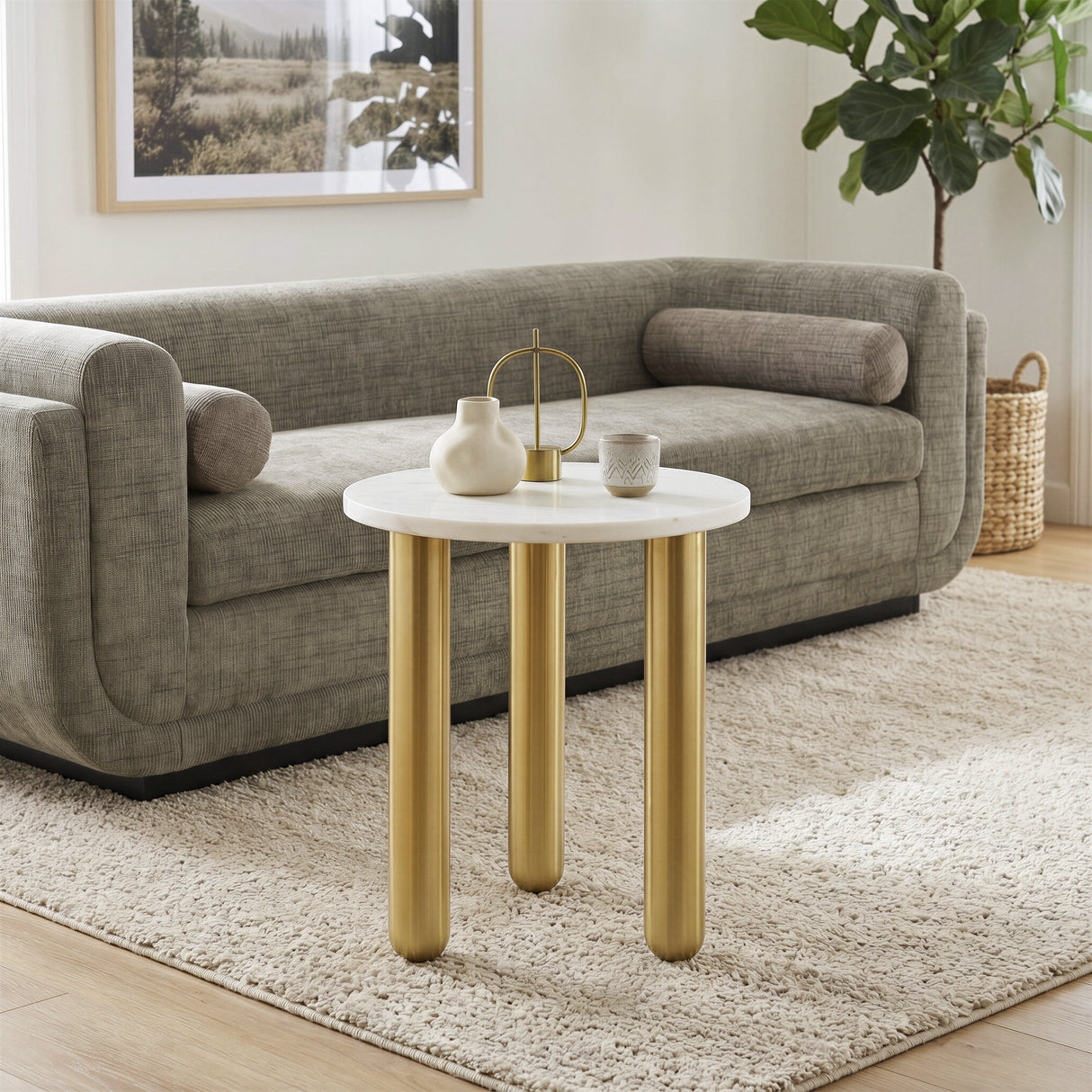 Sereneu Green Tweed Sofa by Zuomod at Eve Furniture