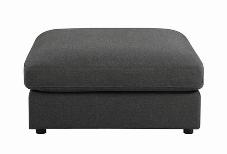 Serene Charcoal Upholstered Rectangular Ottoman by Coaster at Eve Furniture