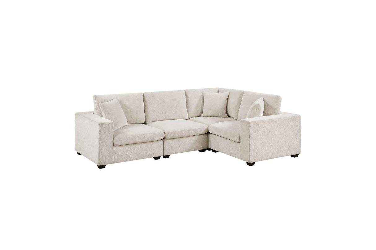 Serenity Beige 4-Piece Modular Sectional by Homelegance at Eve Furniture