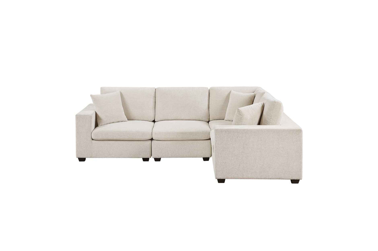 Serenity Beige 4-Piece Modular Sectional by Homelegance at Eve Furniture