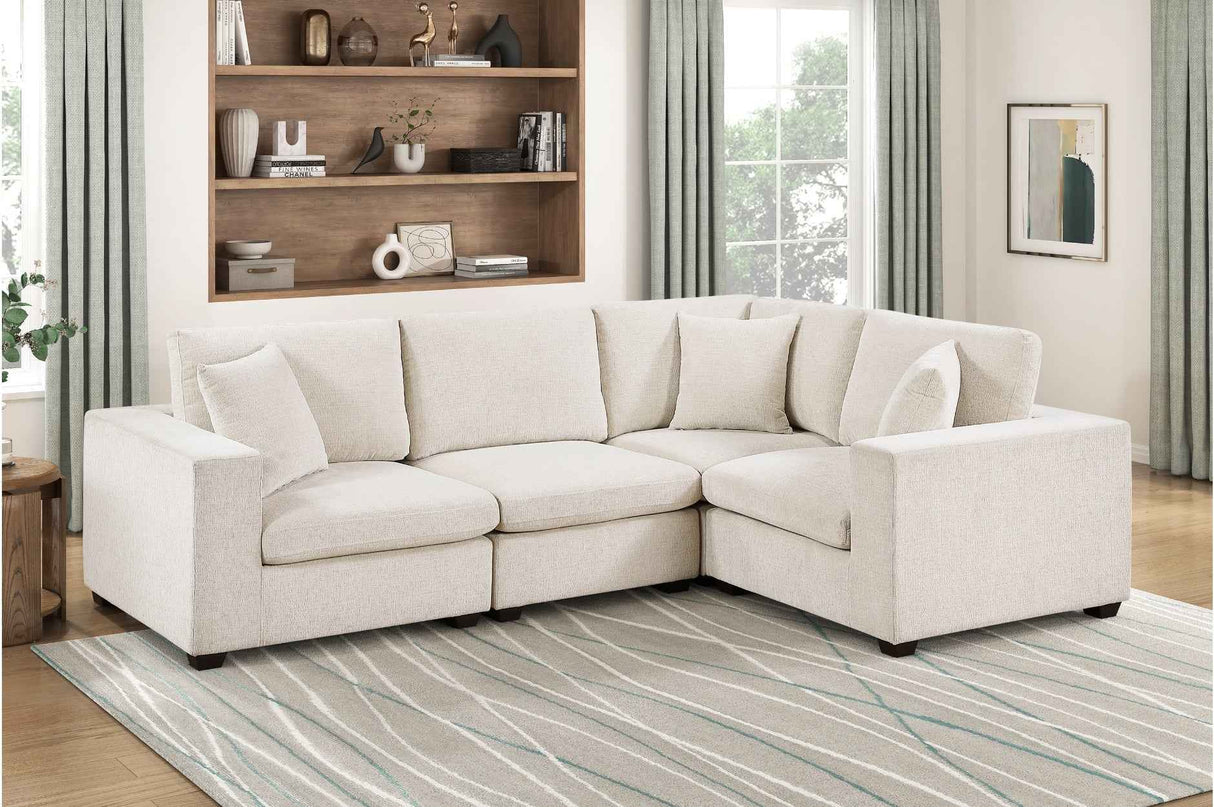 Serenity Beige 4-Piece Modular Sectional by Homelegance at Eve Furniture