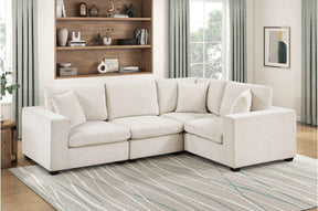 Serenity Beige 4-Piece Modular Sectional by Homelegance at Eve Furniture