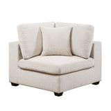 Serenity Beige 4-Piece Modular Sectional with Ottoman by Homelegance at Eve Furniture
