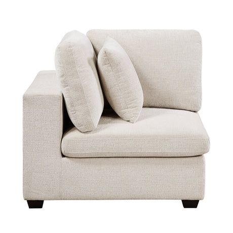 Serenity Beige 4-Piece Modular Sectional with Ottoman by Homelegance at Eve Furniture