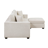 Serenity Beige 4-Piece Modular Sectional with Ottoman by Homelegance at Eve Furniture