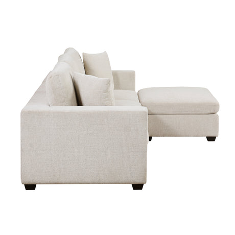Serenity Beige 4-Piece Modular Sectional with Ottoman by Homelegance at Eve Furniture