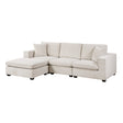 Serenity Beige 4-Piece Modular Sectional with Ottoman by Homelegance at Eve Furniture