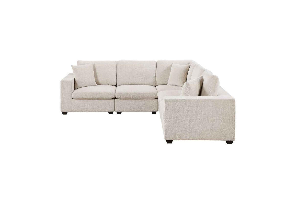 Serenity Beige 5-Piece Modular Sectional by Homelegance at Eve Furniture