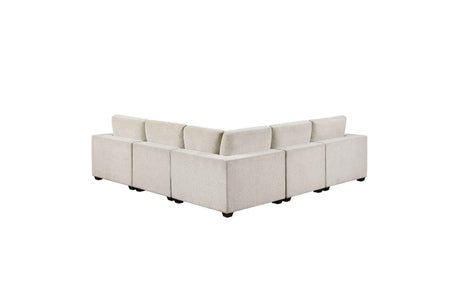 Serenity Beige 5-Piece Modular Sectional by Homelegance at Eve Furniture