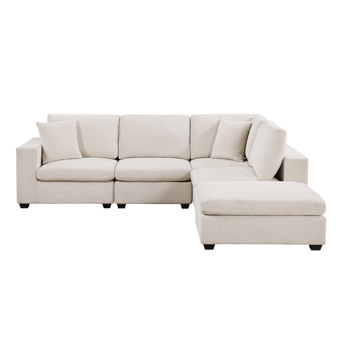 Serenity Beige 5-Piece Modular Sectional with Ottoman by Homelegance at Eve Furniture