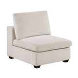 Serenity Beige 5-Piece Modular Sectional with Ottoman by Homelegance at Eve Furniture