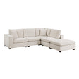 Serenity Beige 5-Piece Modular Sectional with Ottoman by Homelegance at Eve Furniture