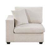 Serenity Beige 5-Piece Modular Sectional with Two Ottomans by Homelegance at Eve Furniture