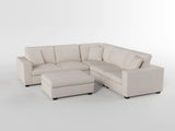 Serenity Beige Ottoman by Homelegance at Eve Furniture