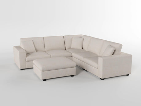 Serenity Beige Ottoman by Homelegance at Eve Furniture