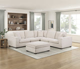 Serenity Beige Ottoman by Homelegance at Eve Furniture