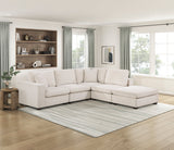 Serenity Beige Ottoman by Homelegance at Eve Furniture