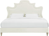 Serenity Cream Performance Velvet Bed by TOV Furniture at Eve Furniture