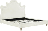 Serenity Cream Performance Velvet Bed by TOV Furniture at Eve Furniture