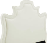 Serenity Cream Performance Velvet Bed by TOV Furniture at Eve Furniture