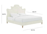 Serenity Cream Performance Velvet Bed by TOV Furniture at Eve Furniture