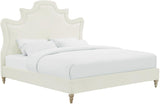 Serenity Cream Performance Velvet Bed by TOV Furniture at Eve Furniture