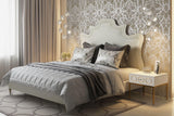 Serenity Cream Performance Velvet Bed by TOV Furniture at Eve Furniture
