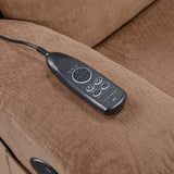Sereno Brown Power Lift Chair with Massage, Heat, Charging Ports and Cup-holders by Homelegance at Eve Furniture