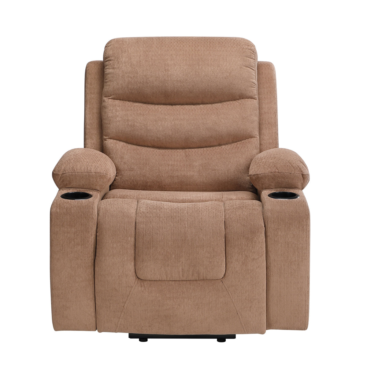 Sereno Brown Power Lift Chair with Massage, Heat, Charging Ports and Cup-holders by Homelegance at Eve Furniture