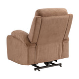 Sereno Brown Power Lift Chair with Massage, Heat, Charging Ports and Cup-holders by Homelegance at Eve Furniture