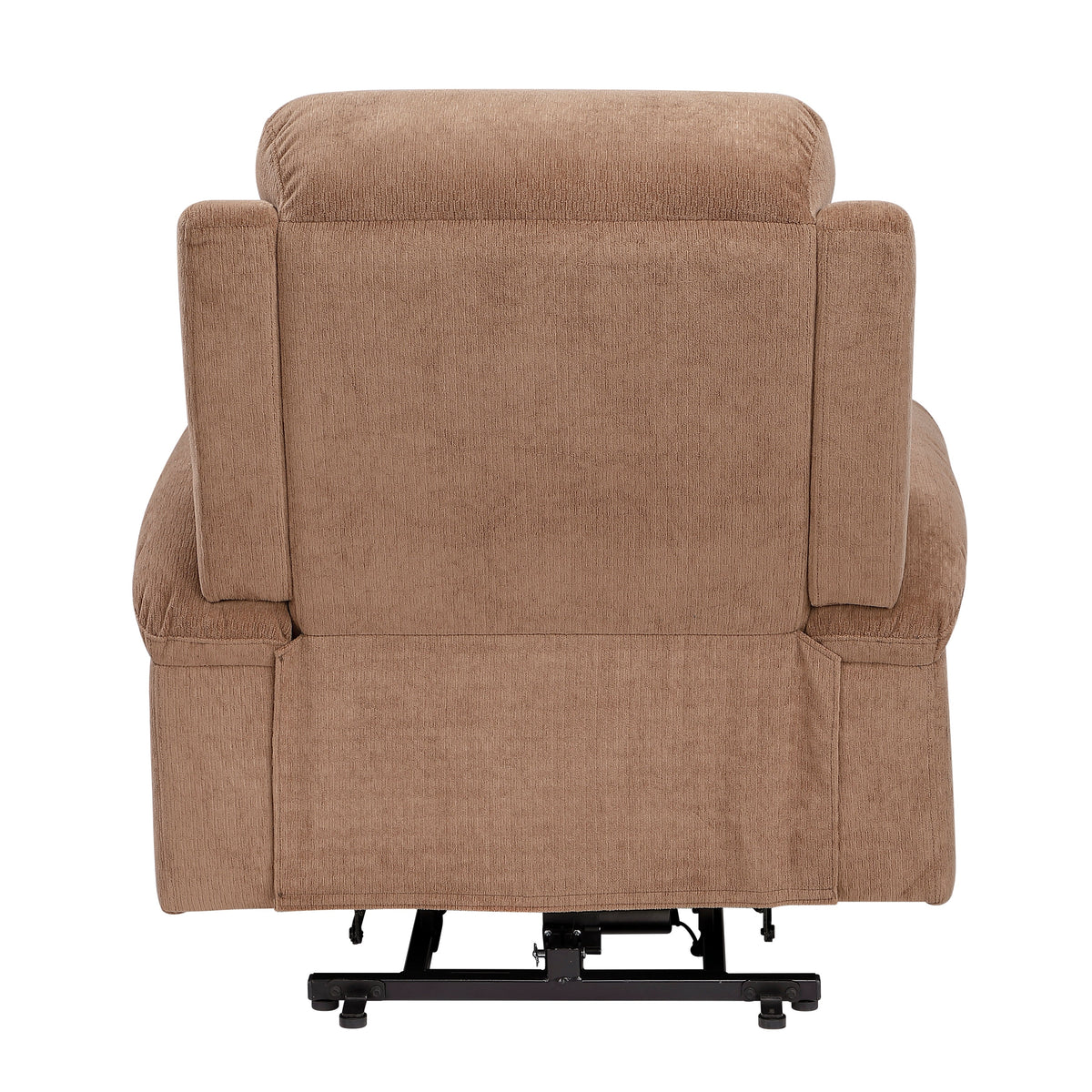 Sereno Brown Power Lift Chair with Massage, Heat, Charging Ports and Cup-holders by Homelegance at Eve Furniture