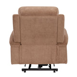 Sereno Brown Power Lift Chair with Massage, Heat, Charging Ports and Cup-holders by Homelegance at Eve Furniture